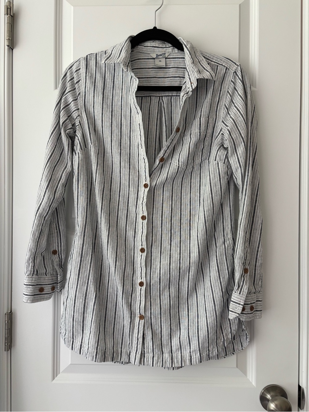 Duluth Trading Co XS Striped Hemp/Organic Cotton Sustainable Shirt/Dress